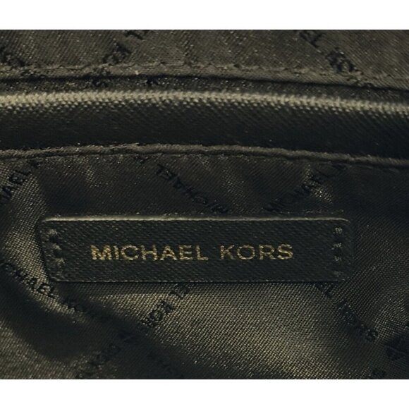 Michael Kors Women's Kempton Logo Black Large Nylon Leather Goldtone Trim Tote - Picture 6 of 9